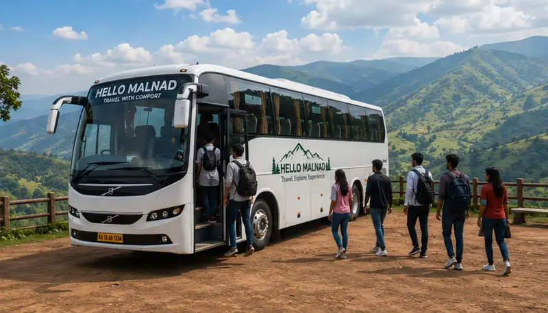 Bus route from Bengaluru to Chikmagalur