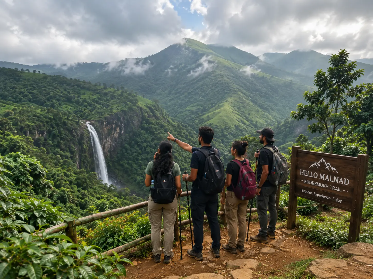 Kudremukh waterfall trekking package
