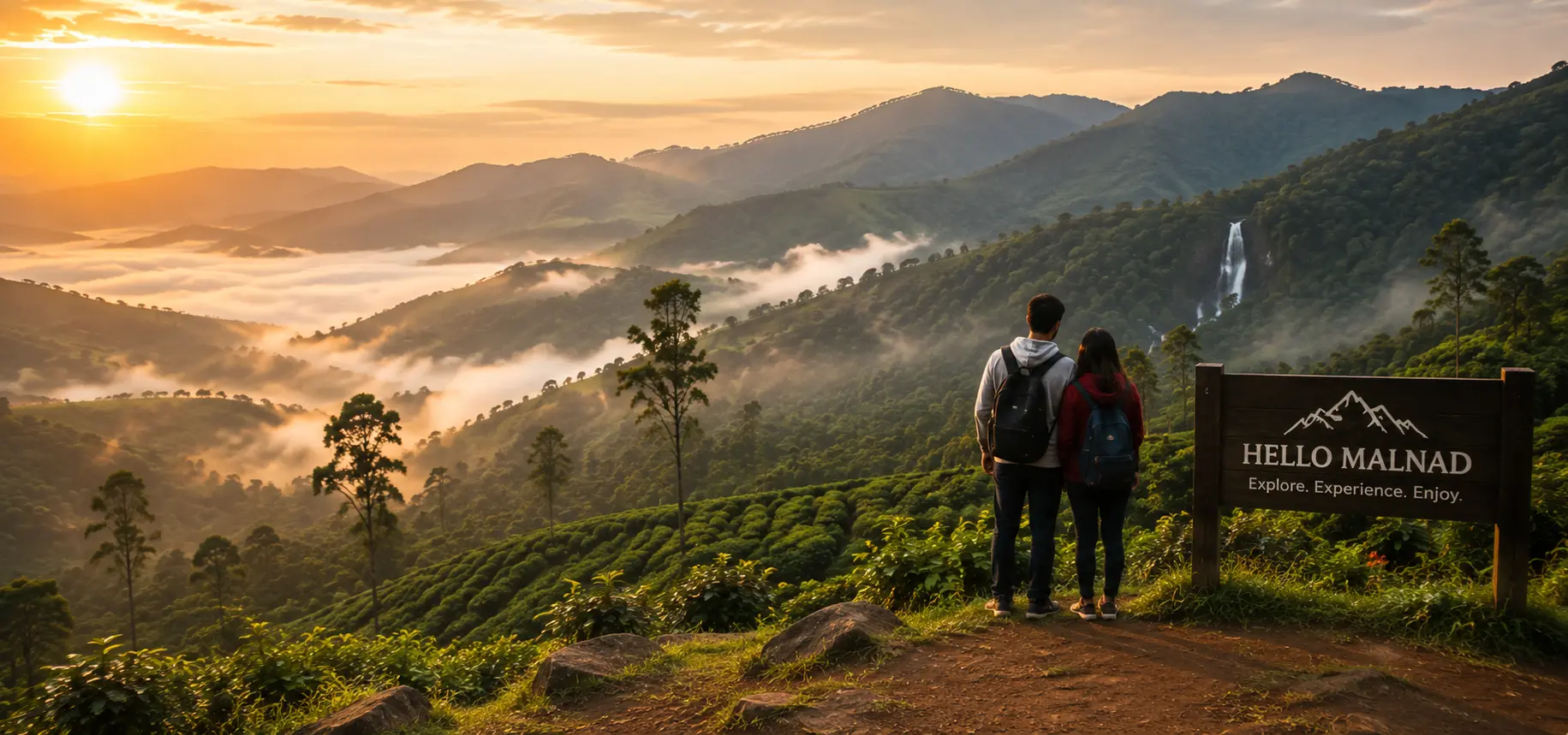 Aerial view of Malnad's forested hills